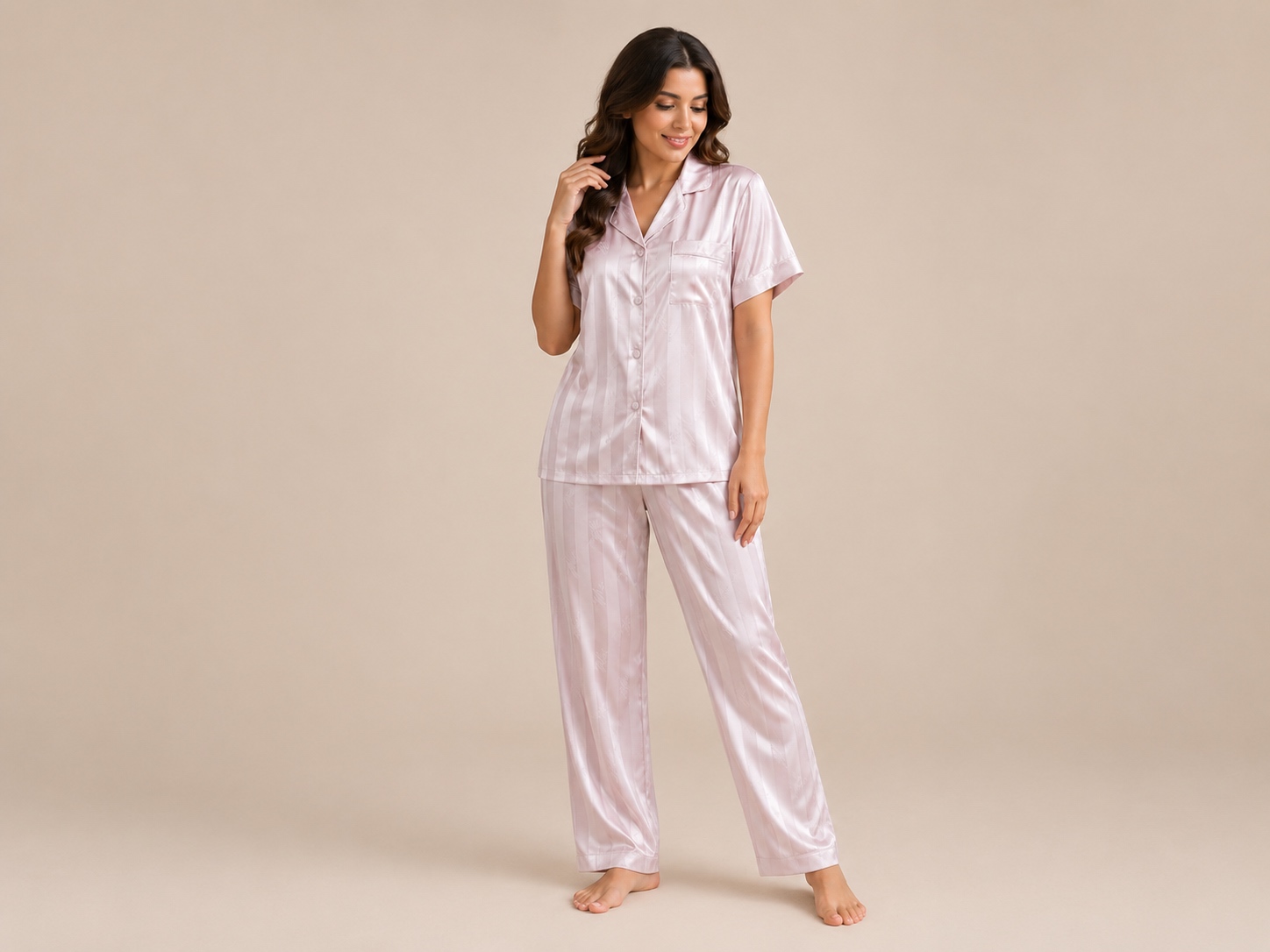Women's satin pajamas