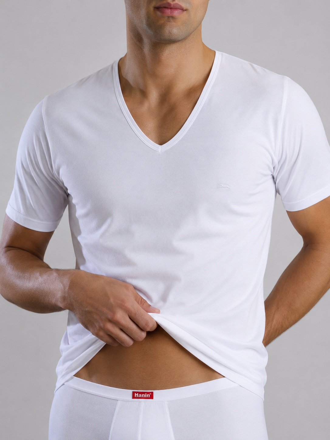 Men's slim-Neck undershirt
